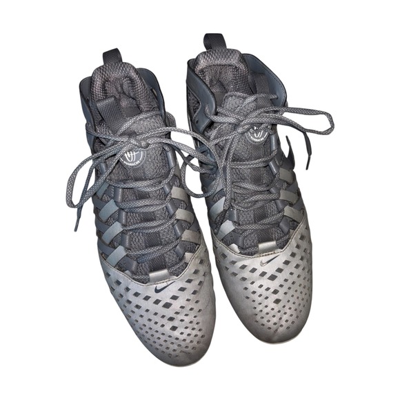 Nike Other - Nike Alpha Huarache Keystone Mid Baseball Cleats Grey Silver Mens 11.5